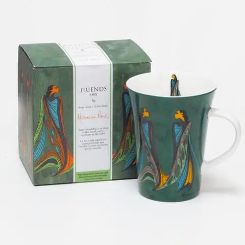 10 Oz Ceramic Mug With "Friends" Design By Sioux Artist Maxine Noel 1
