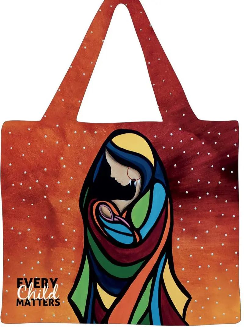 "215" Commemorative Reusable Tote By Stoney Nakoda Artist Betty Albert 1