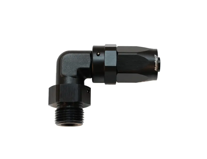 90° Swivel An Hose End – Rotating Aluminum Fitting For High-Performance Fuel Lines