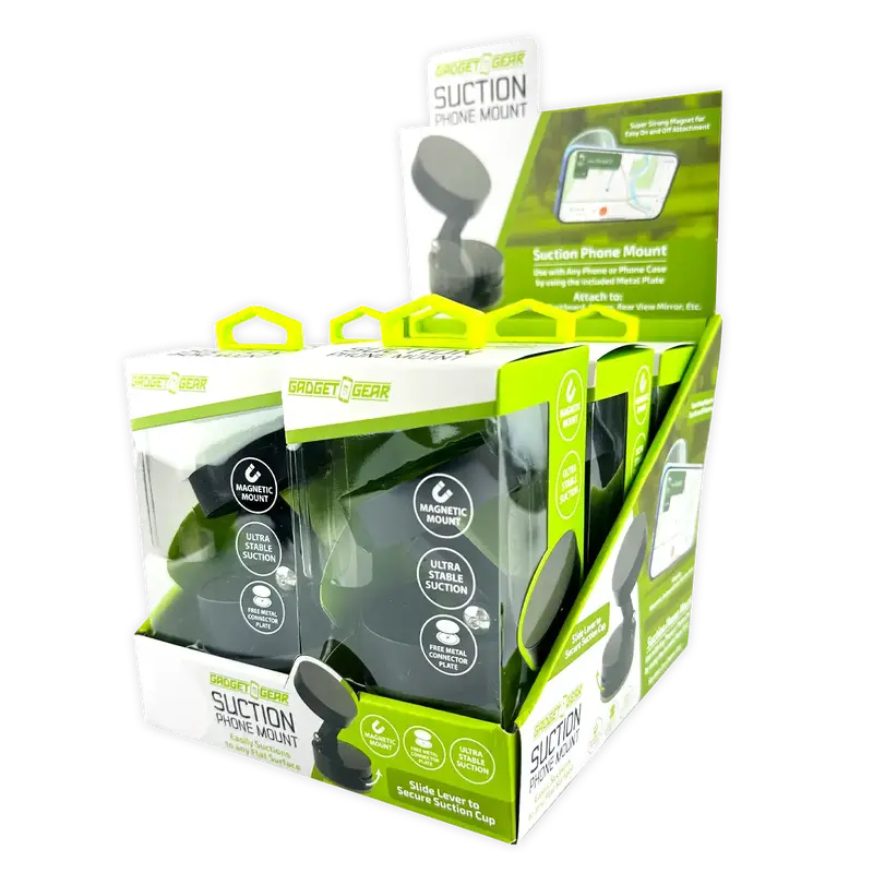 Adjustable Suction Cup Phone Mount – 6-Pack Retail-Ready Display (Sku 25922) 1