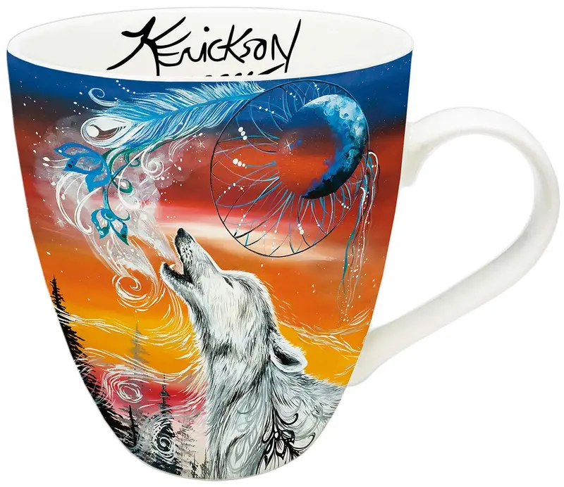 Alpha 18 Oz Ceramic Mug By Métis Artist Karen Erickson 1