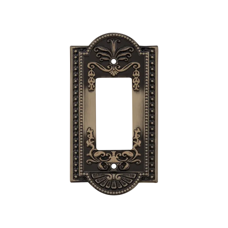 Antique Brass Meadows Single Rocker Switch Plate 1