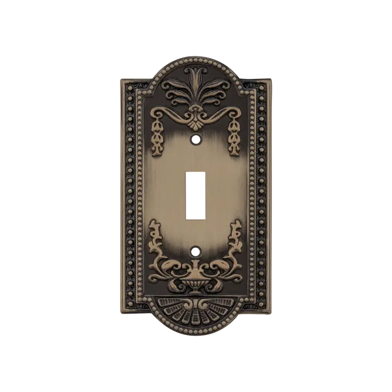 Antique Brass Meadows Single Toggle Switch Plate 1