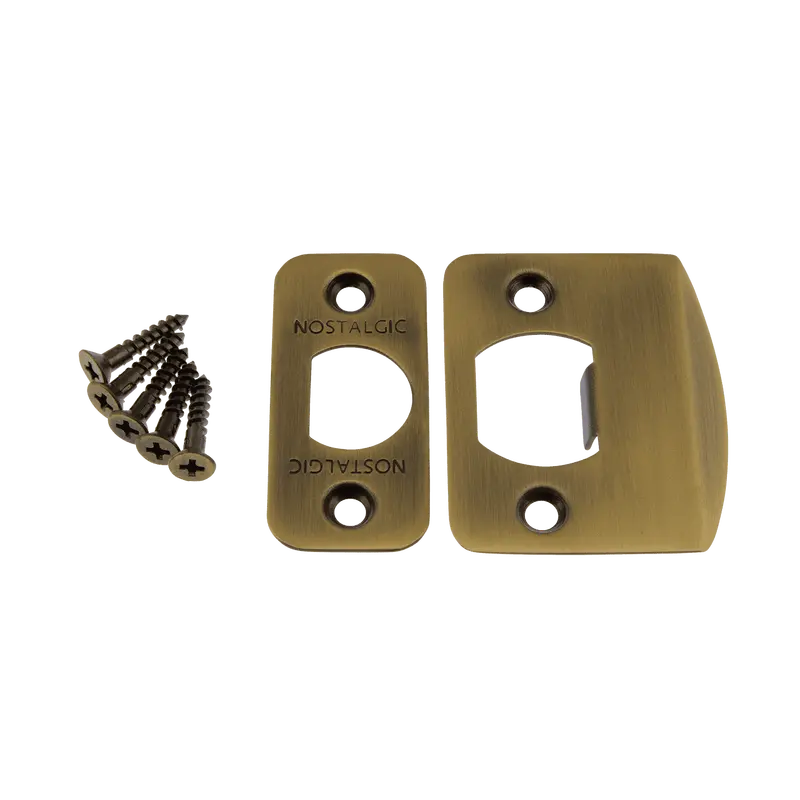 Antique Brass Round Latch Kit 1