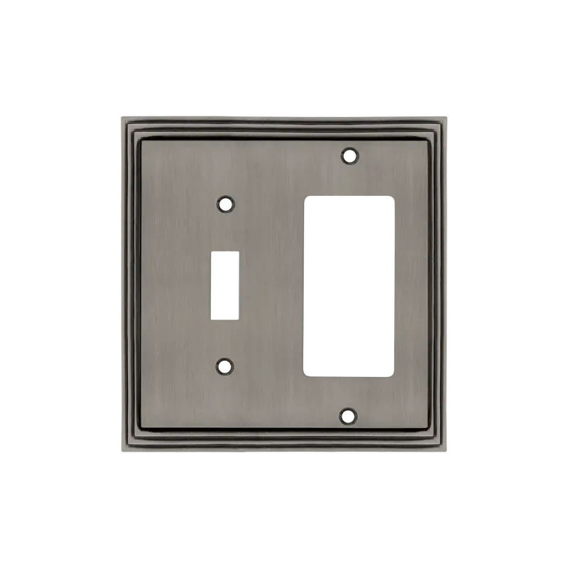 Antique Pewter Decorative Switch Plate: Toggle + Rocker 1