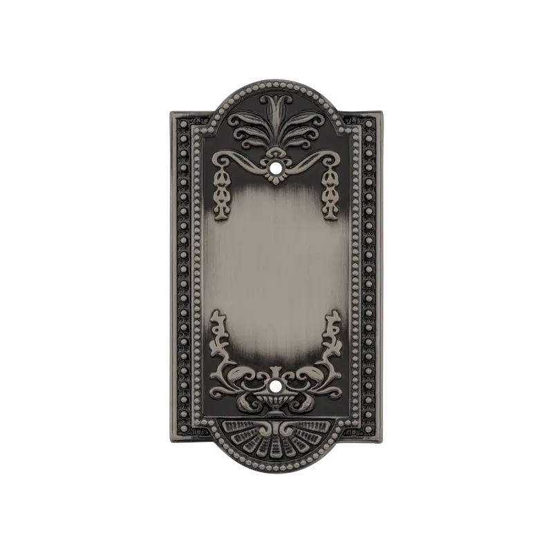 Antique Pewter Meadows Blank Switch Cover Plate 1