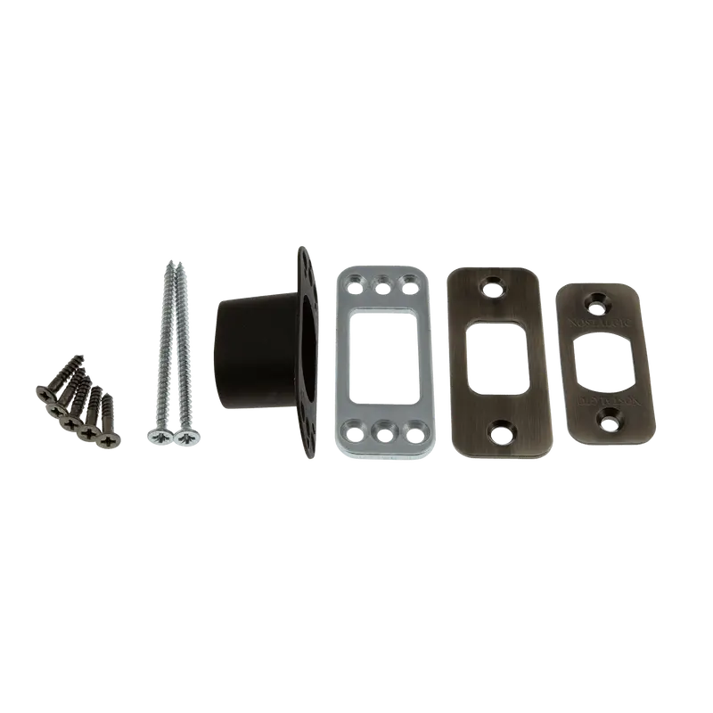 Antique Pewter Round Deadbolt Latch Kit 1