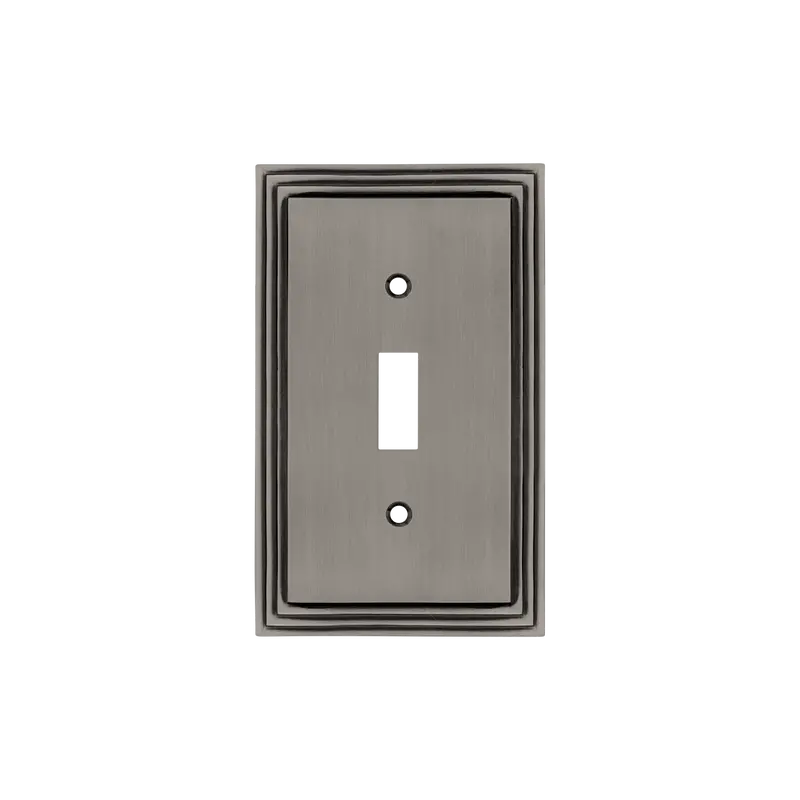 Antique Pewter Single-Toggle Decorative Switch Plate 1