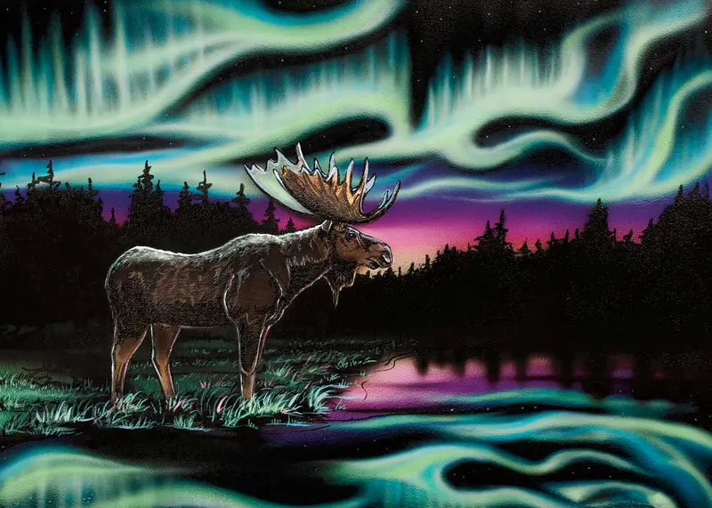 Art Card: 'Sky Dance – King Of The North' By Métis Artist Amy Keller-Rempp 1