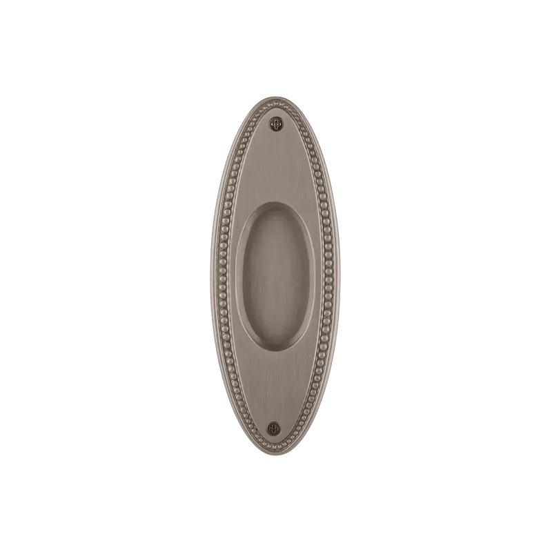 Beaded Flush-Mount Cabinet Pull In Satin Nickel Finish 1