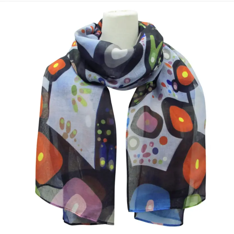 Bear Pattern Eco Scarf By Indigenous Artist John Rombough 1