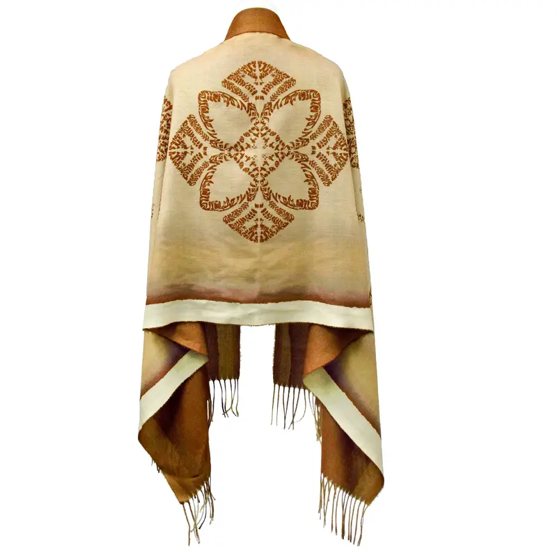 Bee-Lieve Eco Art Shawl – Hand-Printed Design By Cree Artist Pat Bruderer 1