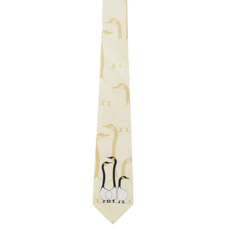 Benjamin Chee Chee Indigenous "Friends" Silk Necktie 1