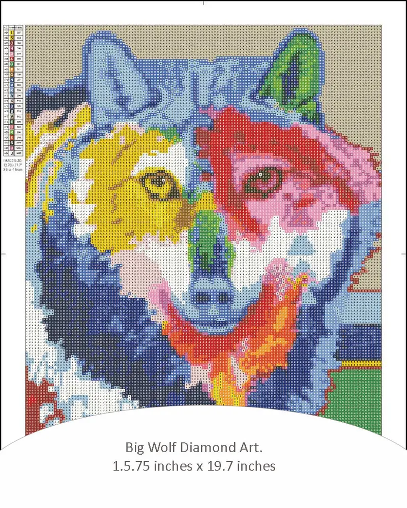 Big Wolf Diamond Painting Kit By John Balloue (Native American Artist) 1