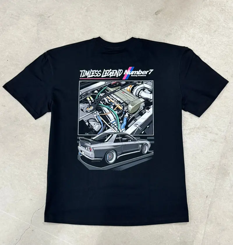 Bnr32 Retro-Style Back-Print Graphic T-Shirt 1