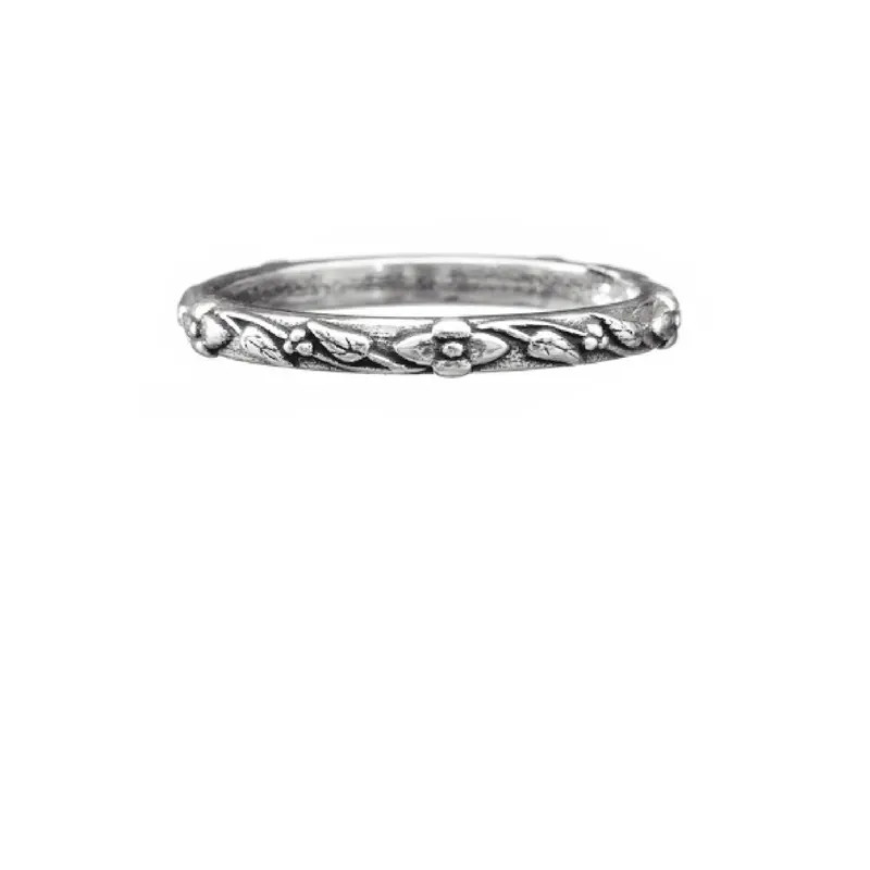 Botanical Vine Ring – Floral-Inspired Sterling Silver Band 1