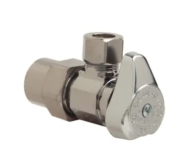 Brasscraft G2Pr19Xc Cpvc Angle Shut-Off Valve: 5/8" X 3/8" Compression, 1/4-Turn Jiffy Stop 1
