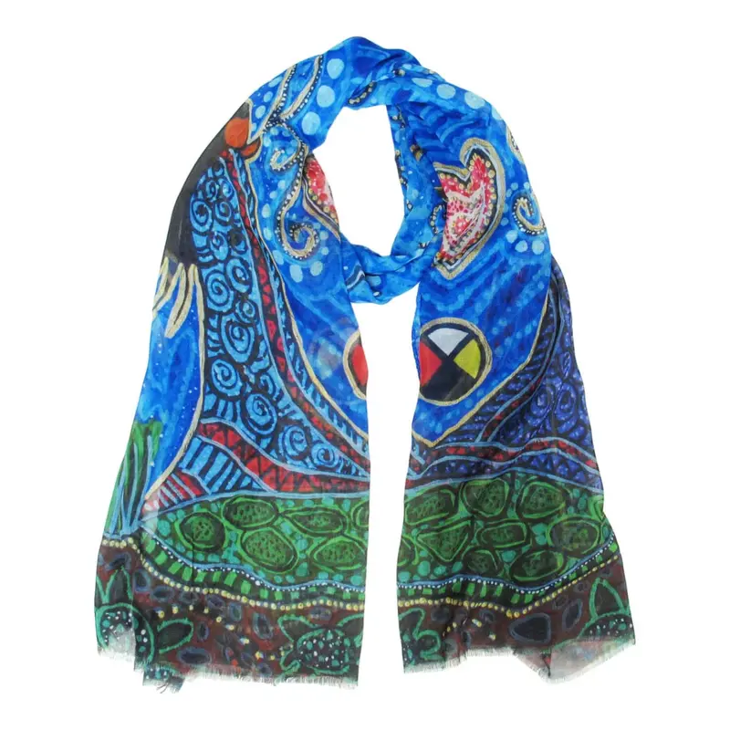 Breath Of Life Eco Scarf Artwork By Métis Designer Leah Dorion 1