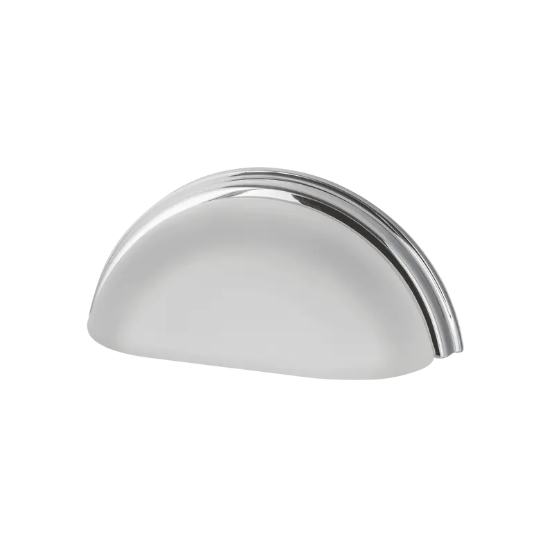 Bright Chrome 3" Crystal Frosted Cup Pull 1