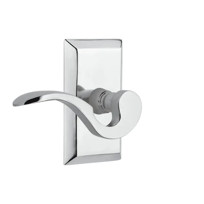 Bright Chrome Studio Short Plate With Manor Lever 1