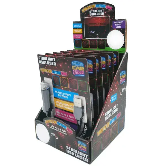 Car Mood Starlight Laser Projector – 6-Unit Interior Ambience Display 1