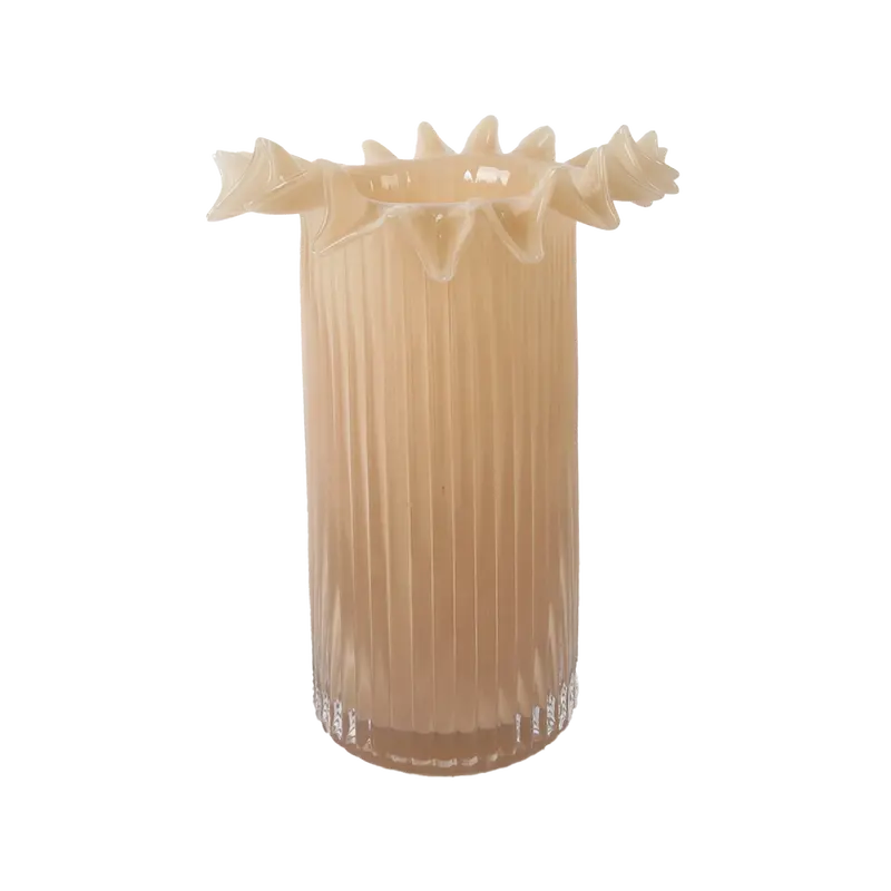 Champagne-Tinted Froufrou Large Decorative Vase 1