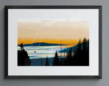 Climber Lookout Wall Art Print By Indigenous Canadian Artist Mark Preston 4