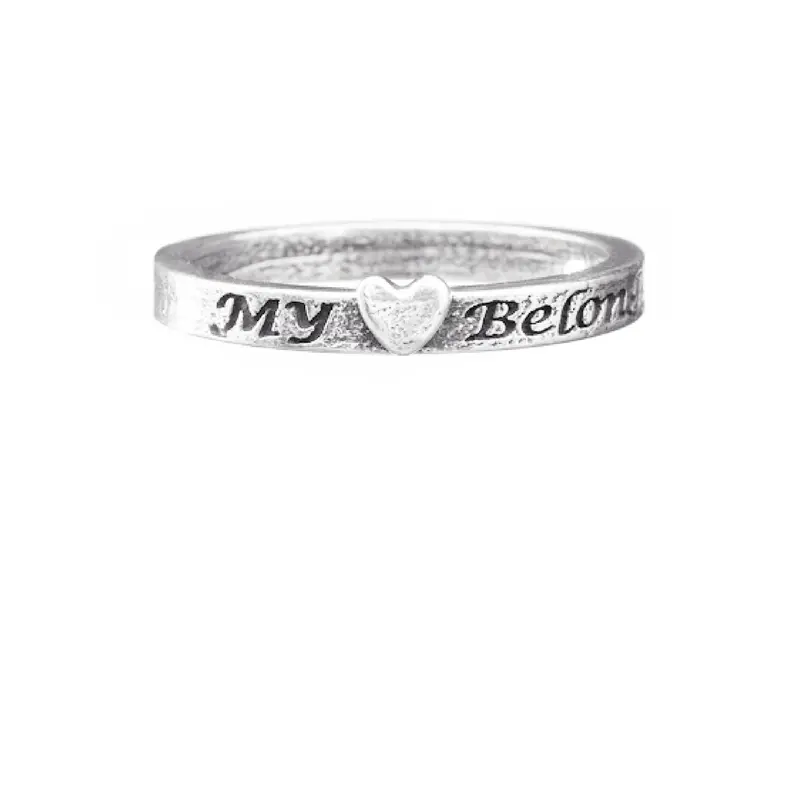 Coast Guard Appreciation Ring – 'My Heart Belongs To A Coastie' Design 1