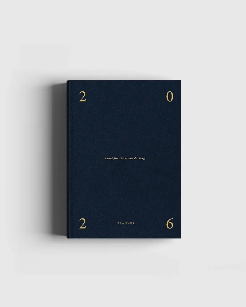 Cozy 2026 Planner – Night Sky Design Featuring Motivational Quote 1