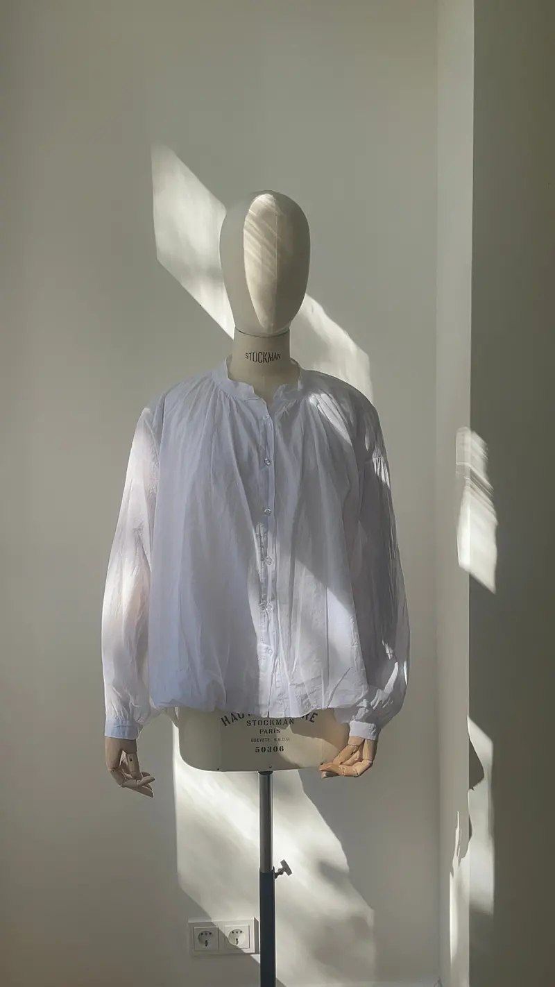 Crisp White Summer Blouse 1