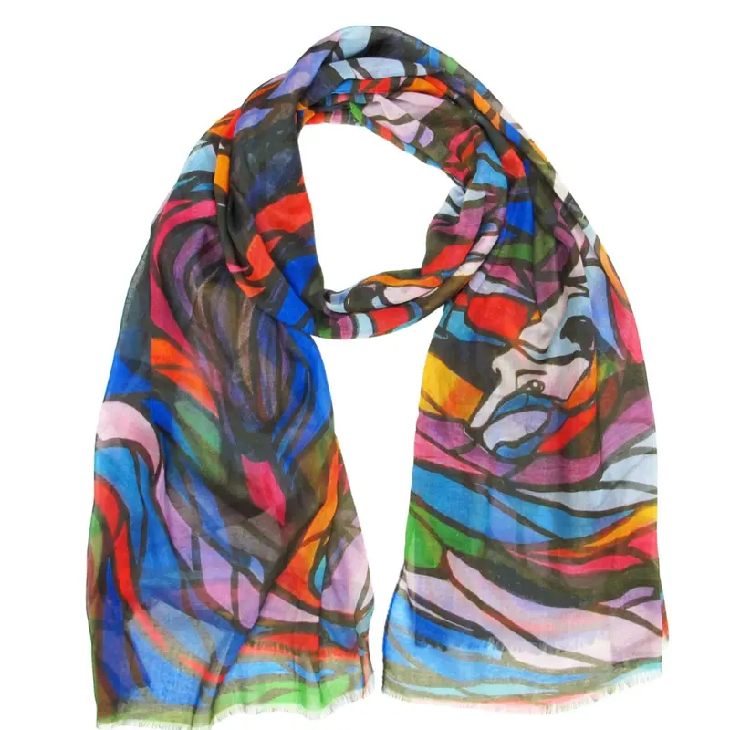 Don Chase 'Salmon Hunter' Eco Scarf – Native Artist’S Nature-Inspired Sustainable Scarf 1