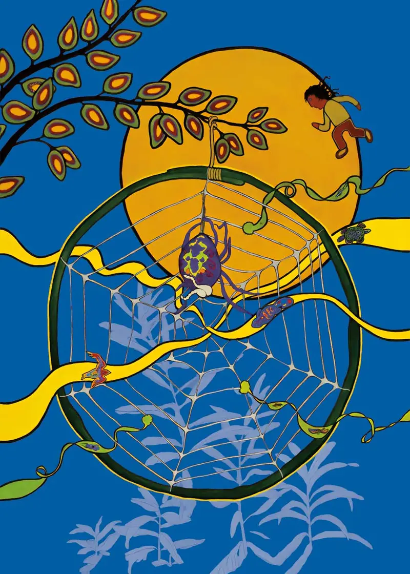 Dream Catcher Native Art Print By Kristy Cameron 1