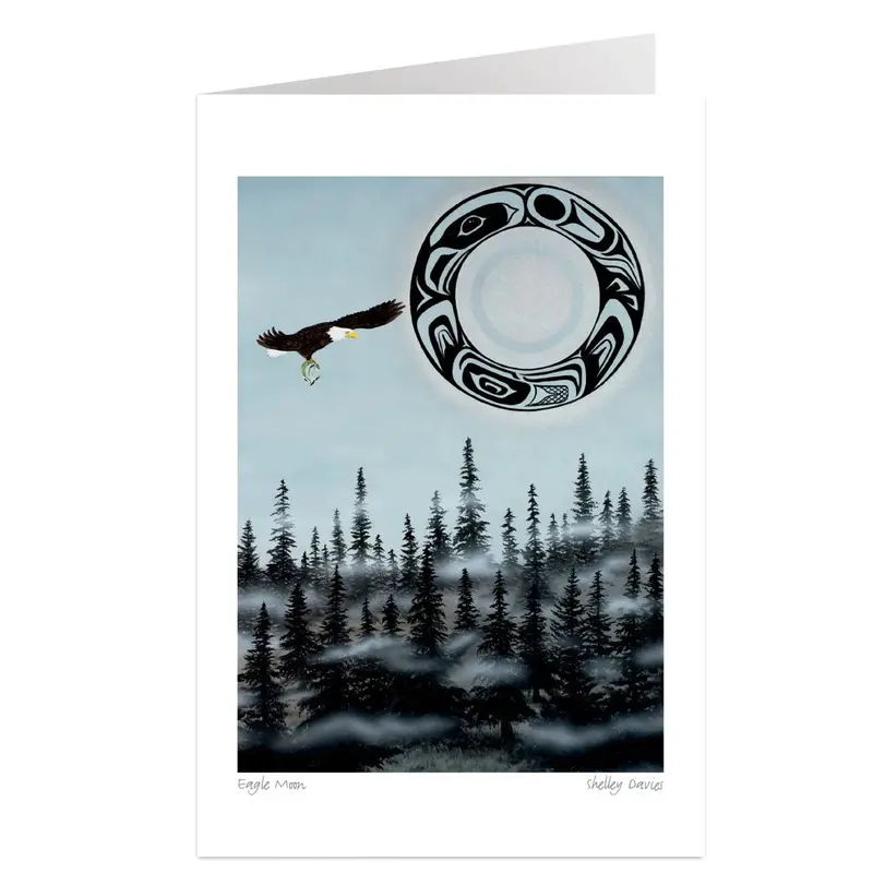 Eagle Moon Art Print By Shelley Davies, Indigenous Canadian Artist 1