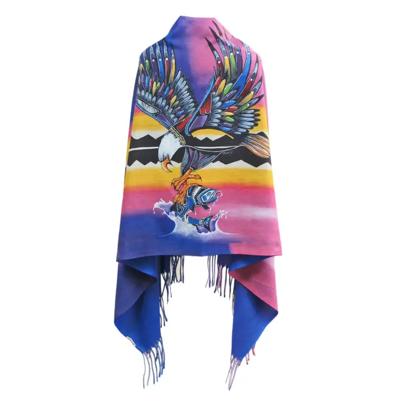 Eagle Motif Eco Shawl By Jessica Somers (Indigenous Artisan) 1