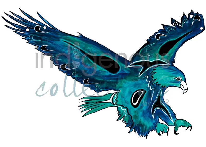 Eagle Wall Art Print By Kwakwaka’Wakw And French Canadian Artist Diane Levesque 1