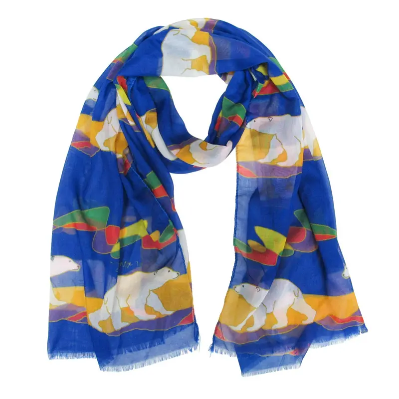 Eco-Friendly Polar Bear Scarf Designed By Dawn Oman (Nlaka'Pamux) 1