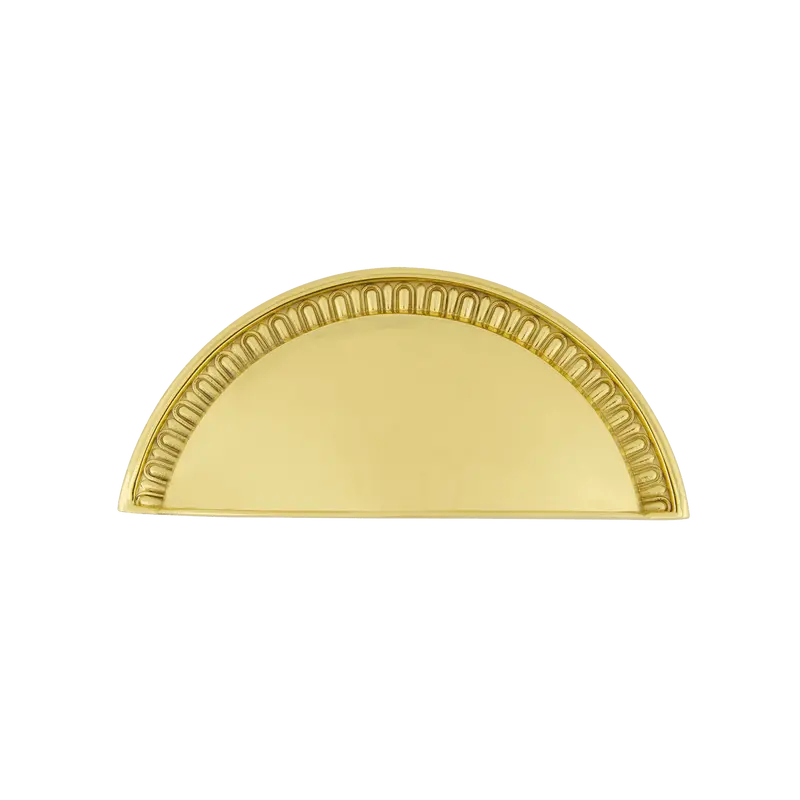 Egg & Dart Cup Pull In Polished Brass 1