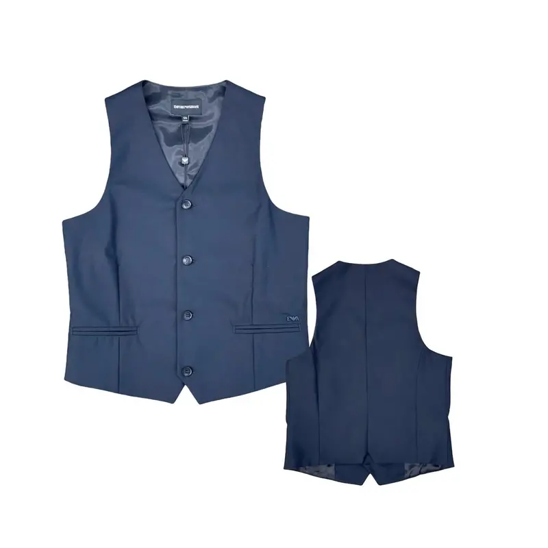 Emporio Armani Navy Sleeveless Vest For Boys – Stylish 6K4Gjl Design 1
