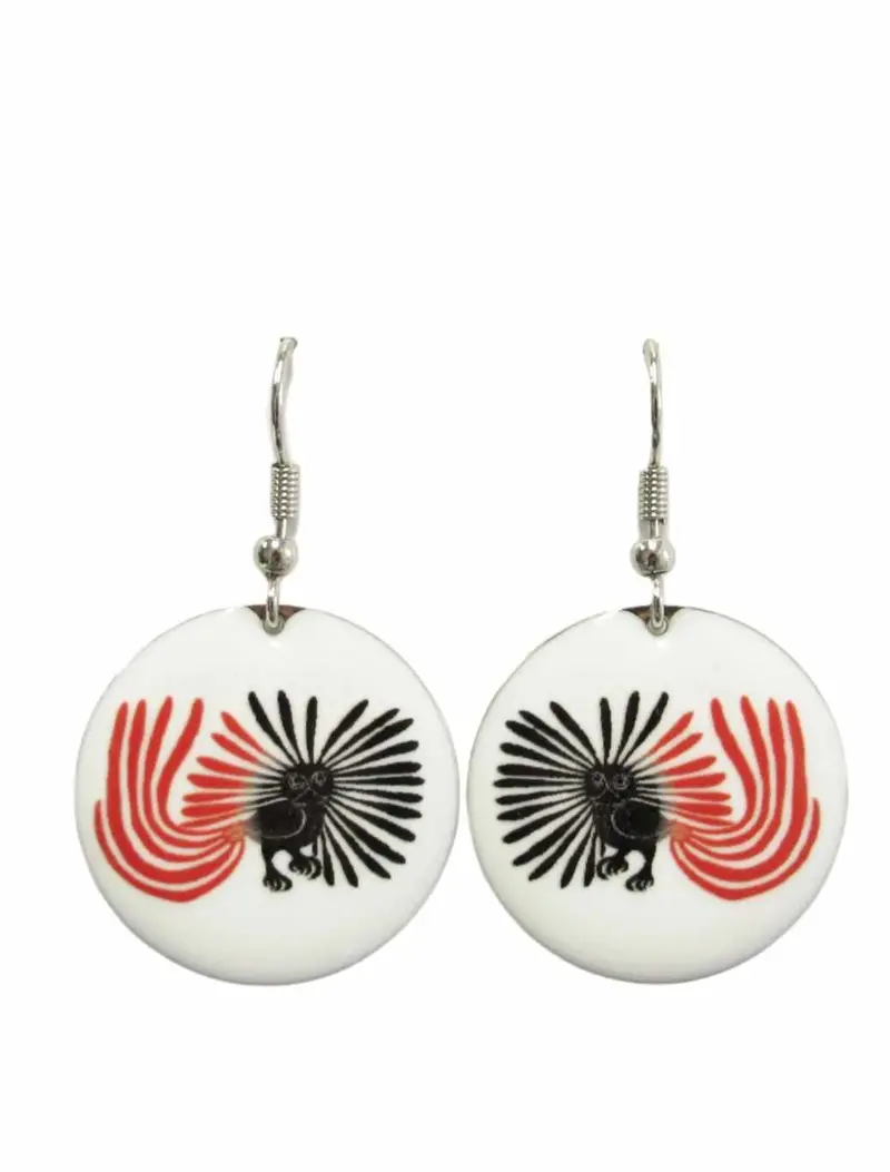 Enchanted Owl Dangle Earrings Inspired By Inuit Artist Kenojuak Ashevak 1