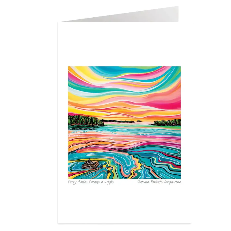 Every Action Creates A Ripple Art Print By Shawna Boulette Grapentine, Indigenous Canadian Artist 1
