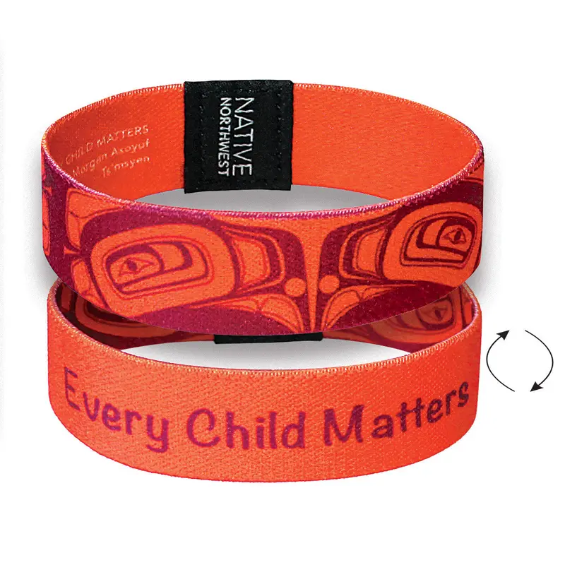 Every Child Matters Wristband (1-Inch Width, Medium/Large Sizes) Featuring Art By Haida Artist Morgan Asoyuf 1