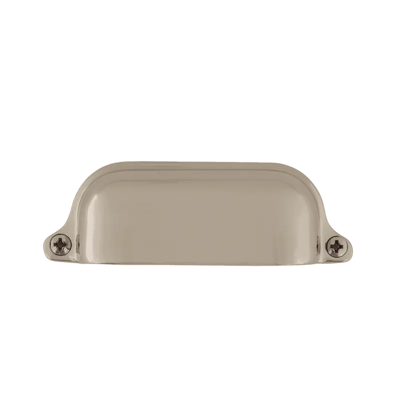 Farmhouse-Style Large Cup Pull – Polished Nickel Finish 1