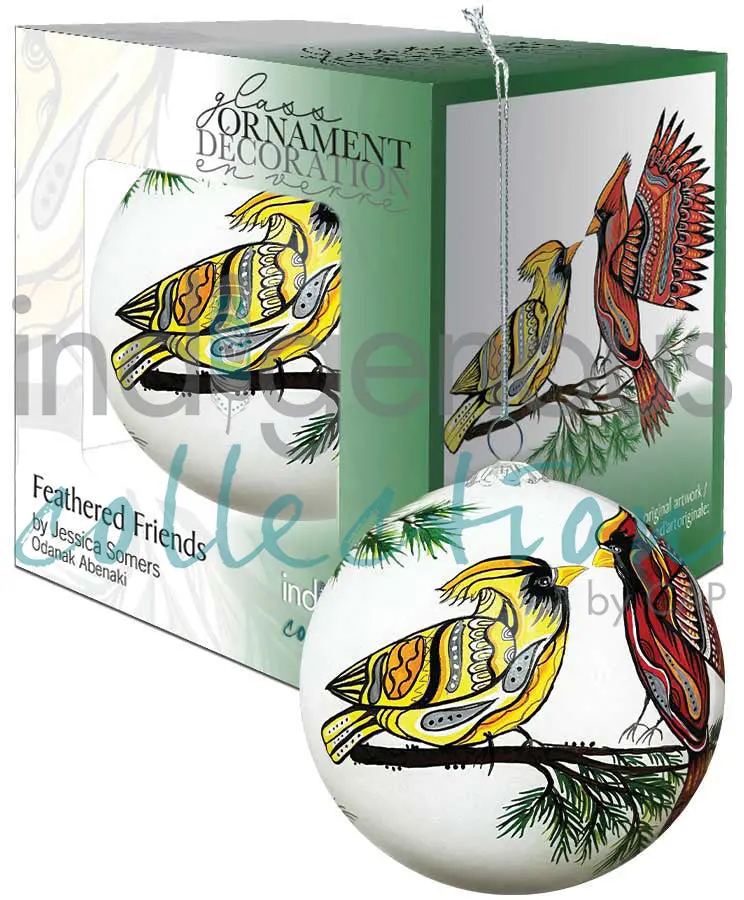 Feathered Friends Hand-Blown Glass Ornament By Jessica Somers 1
