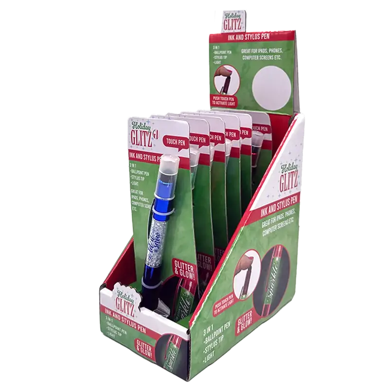 Festive Christmas Glitter Pens – 6-Pack Holiday-Themed Stationery (Sku 24071) 1