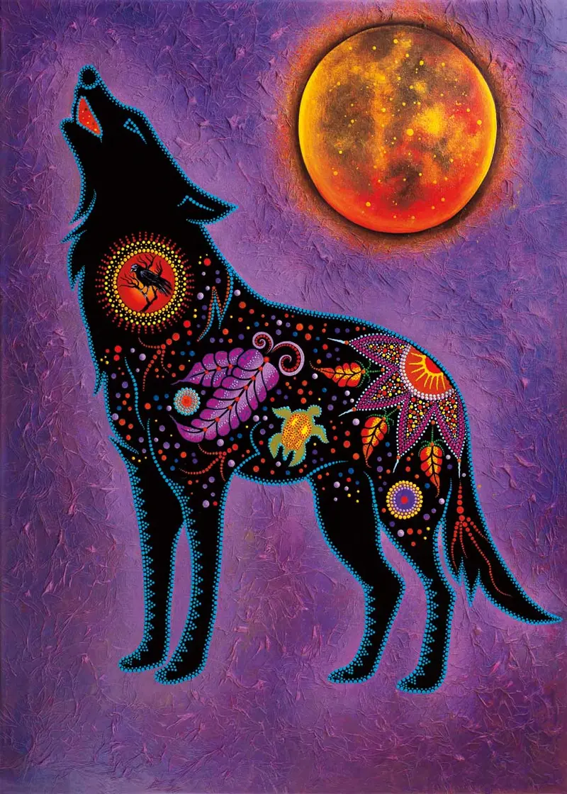 Fire Within Illustrated Art Card By Tracey Metallic, Indigenous Canadian Designer 1