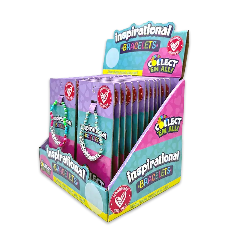 Friendship-Themed Beaded Bracelet – 24-Count Retail Ready Display 1
