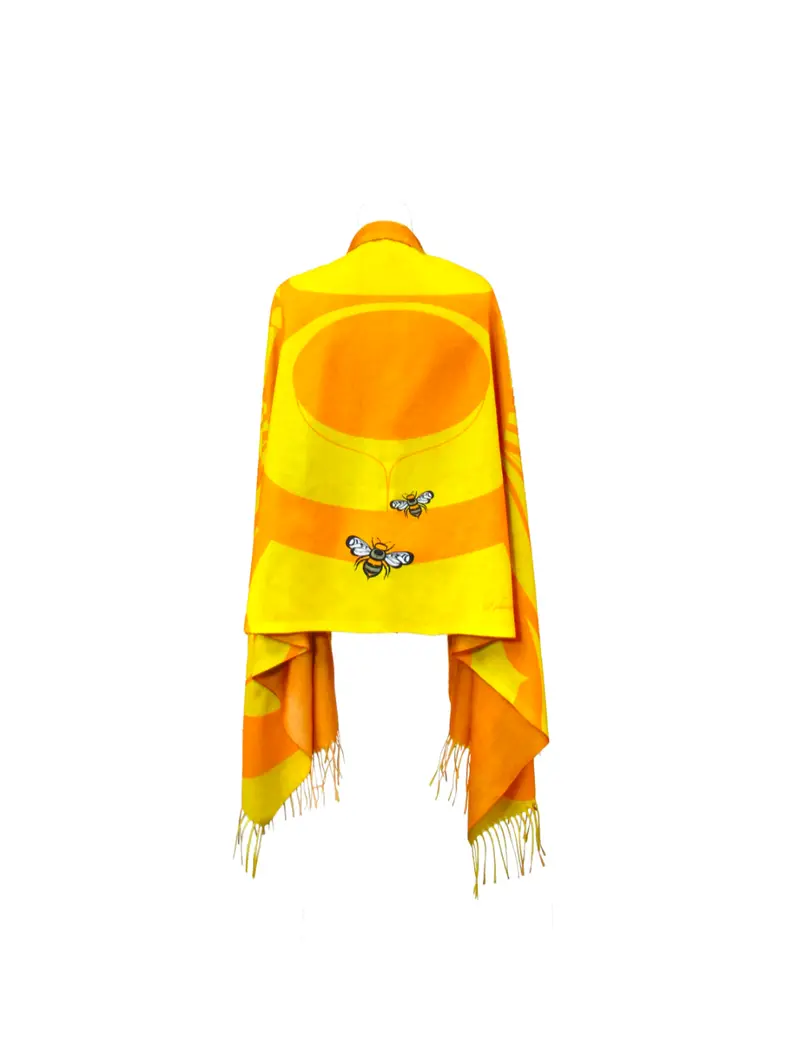 Gilakas’La Art Print Eco Shawl Featuring Adam Lewis’ Design 1