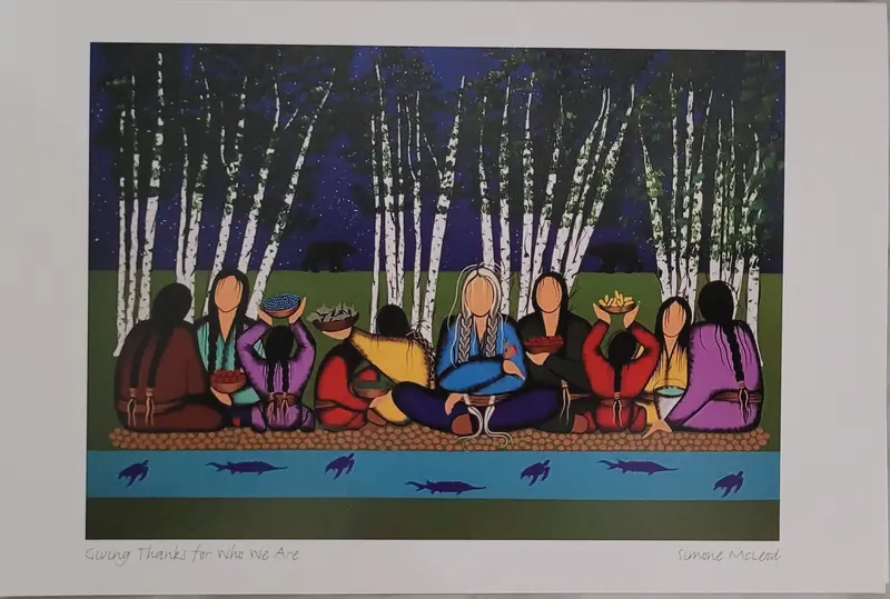 Giving Thanks Art Card – Thoughtful Indigenous Artwork By Simone Mcleod 1