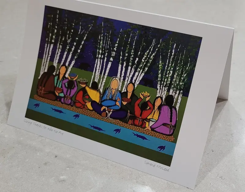 Giving Thanks For Who We Are Cree-Ojibway Art Print By Simone Mcleod 1