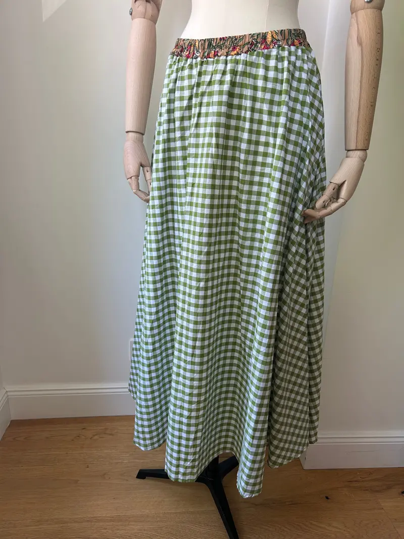 Green Gingham Skirt 1